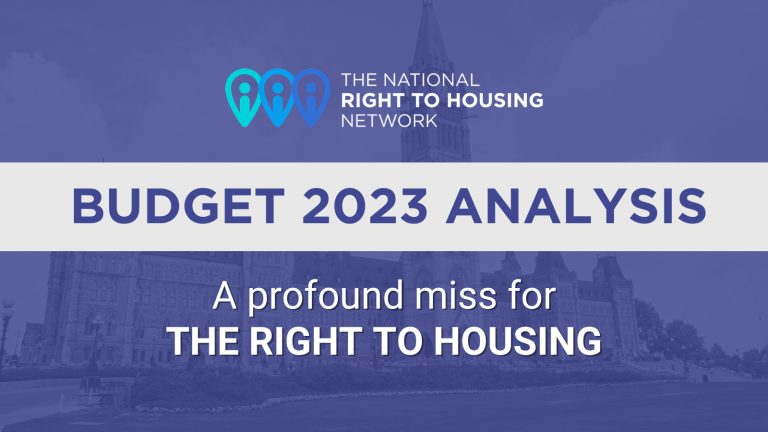 Budget 2023 Analysis - National Right to Housing Network
