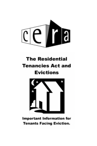 The Residential Tenancies Act and Evictions