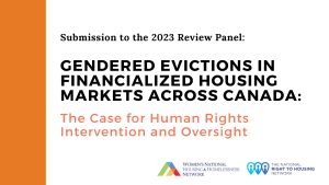 Gendered evictions in financialized housing markets across canada report