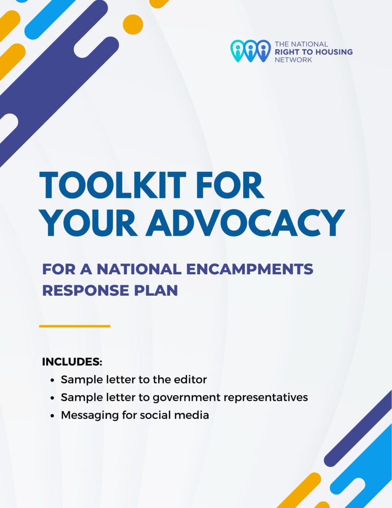 Toolkit for your advocacy for a National Encampments Response Plan