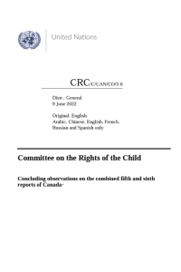 The United Nations (UN) Committee on the Rights of the Child Concluding Observations